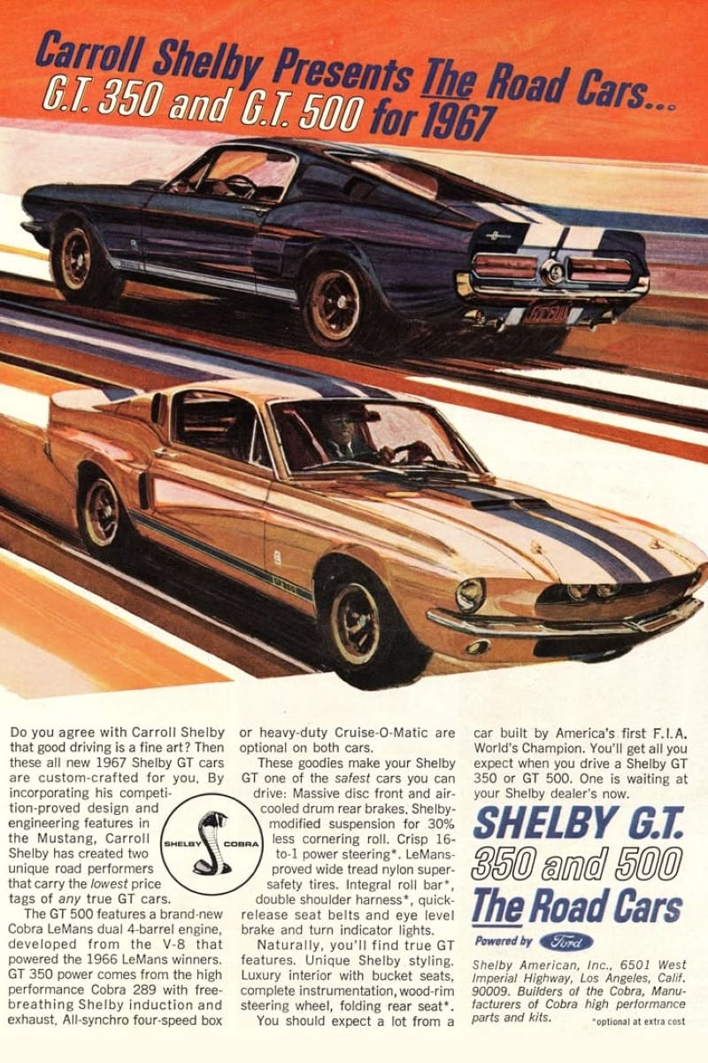 1967 Shelby Mustang G.T. 350 – California Screamin’ 6 Shelby Advert