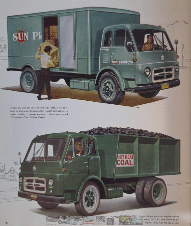 The Murty Brothers Design A Better Tilt Cab: Used By Diamond T, International, Reo and Hendrickson. Built In Steel and Fiberglass 10 a IH green
