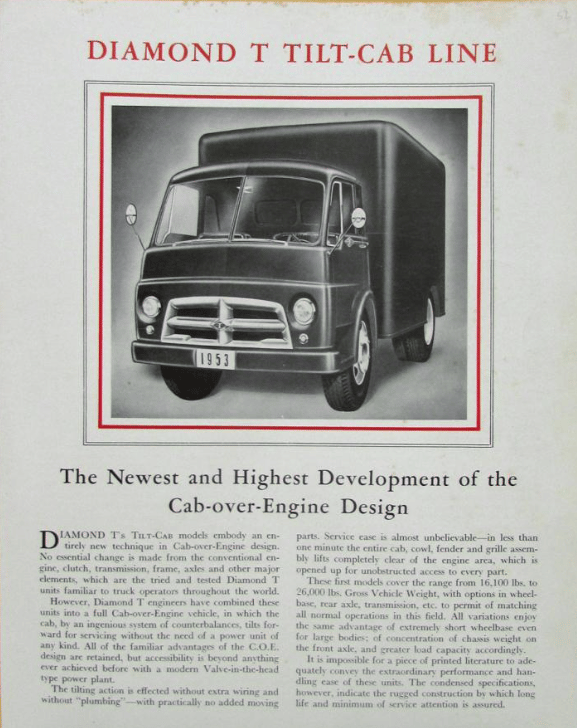 The Murty Brothers Design A Better Tilt Cab: Used By Diamond T, International, Reo and Hendrickson. Built In Steel and Fiberglass 8 a dt br1