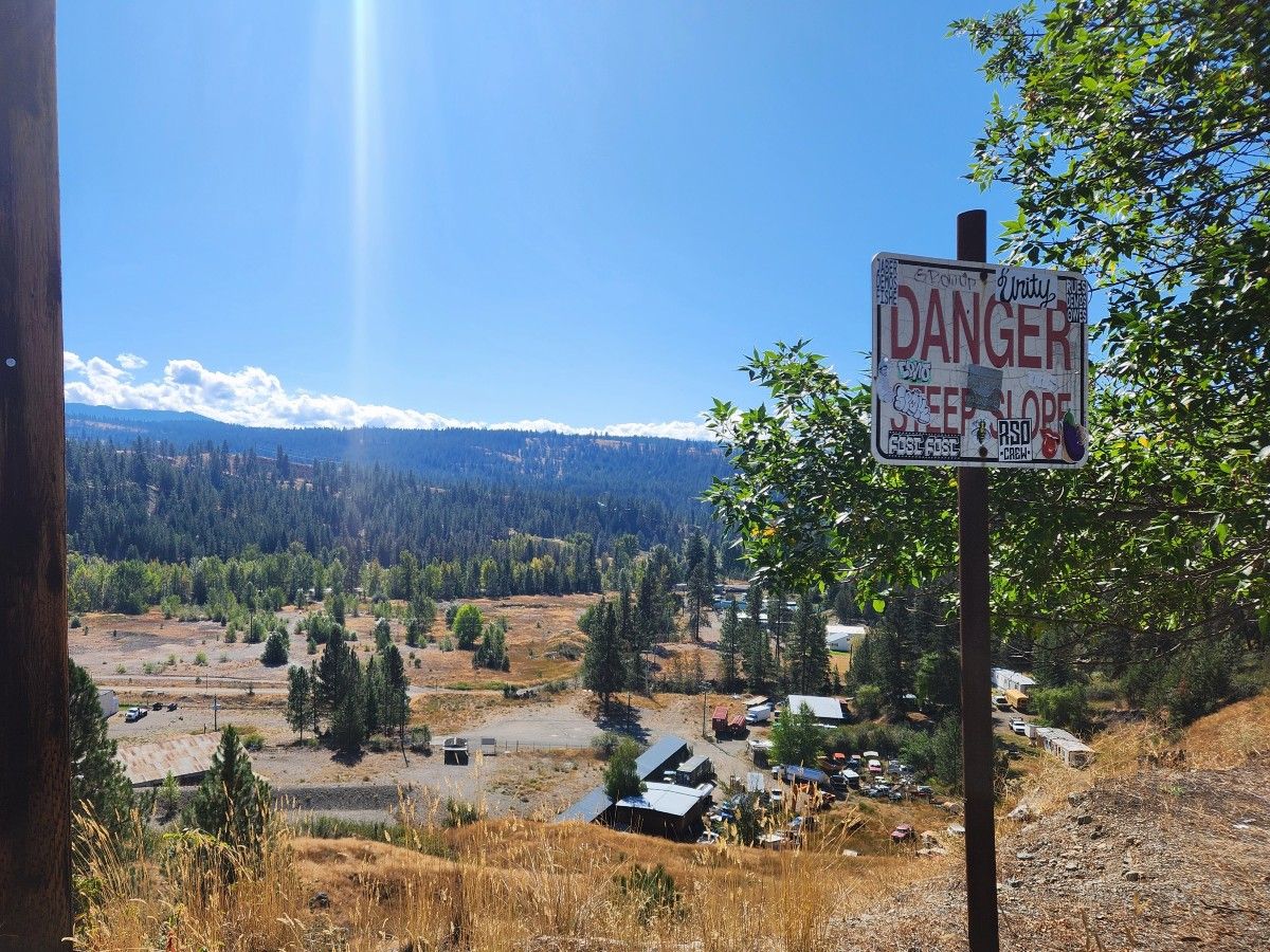 Rural mountain junkyard.