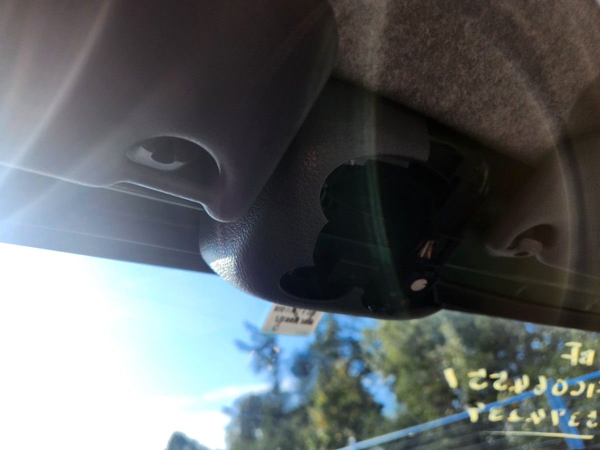 No rear view mirror.