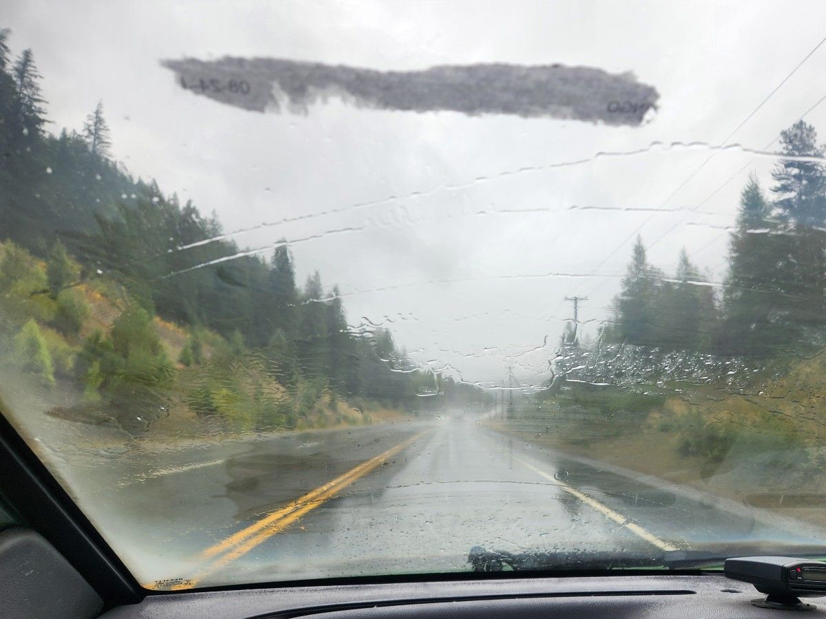 Rainy road.