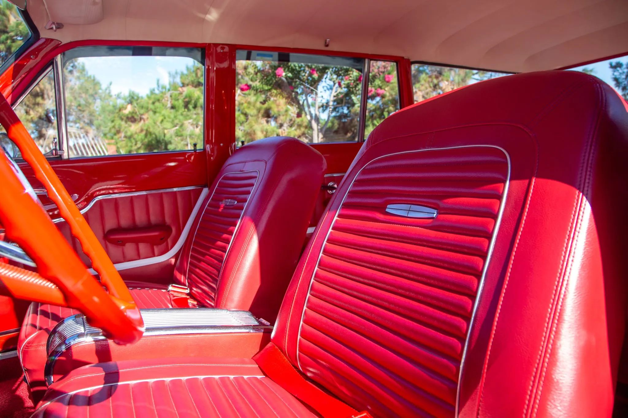 1963 Ford Falcon Squire V-8 Station Wagon: One Of Just 162 Falcon Wagons With The 260 V-8 And Bucket Seats 8 Bucket seats of a 1963 Falcon, seen from the left