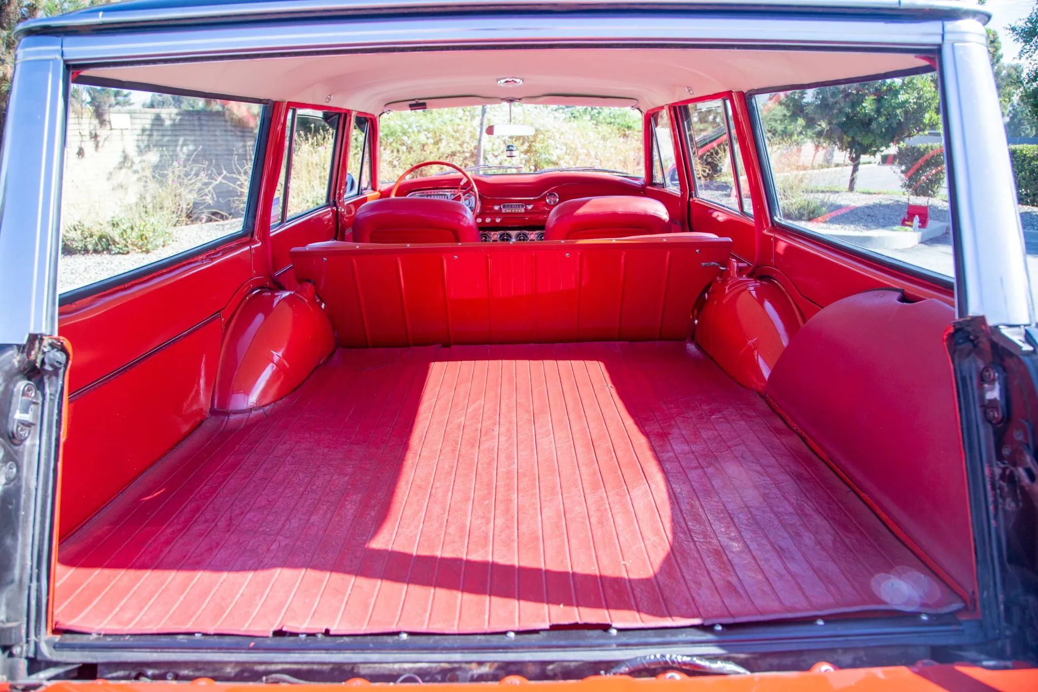 1963 Ford Falcon Squire V-8 Station Wagon: One Of Just 162 Falcon Wagons With The 260 V-8 And Bucket Seats 16 Cargo area of a 1963 Falcon four-door wagon with the rear seat up