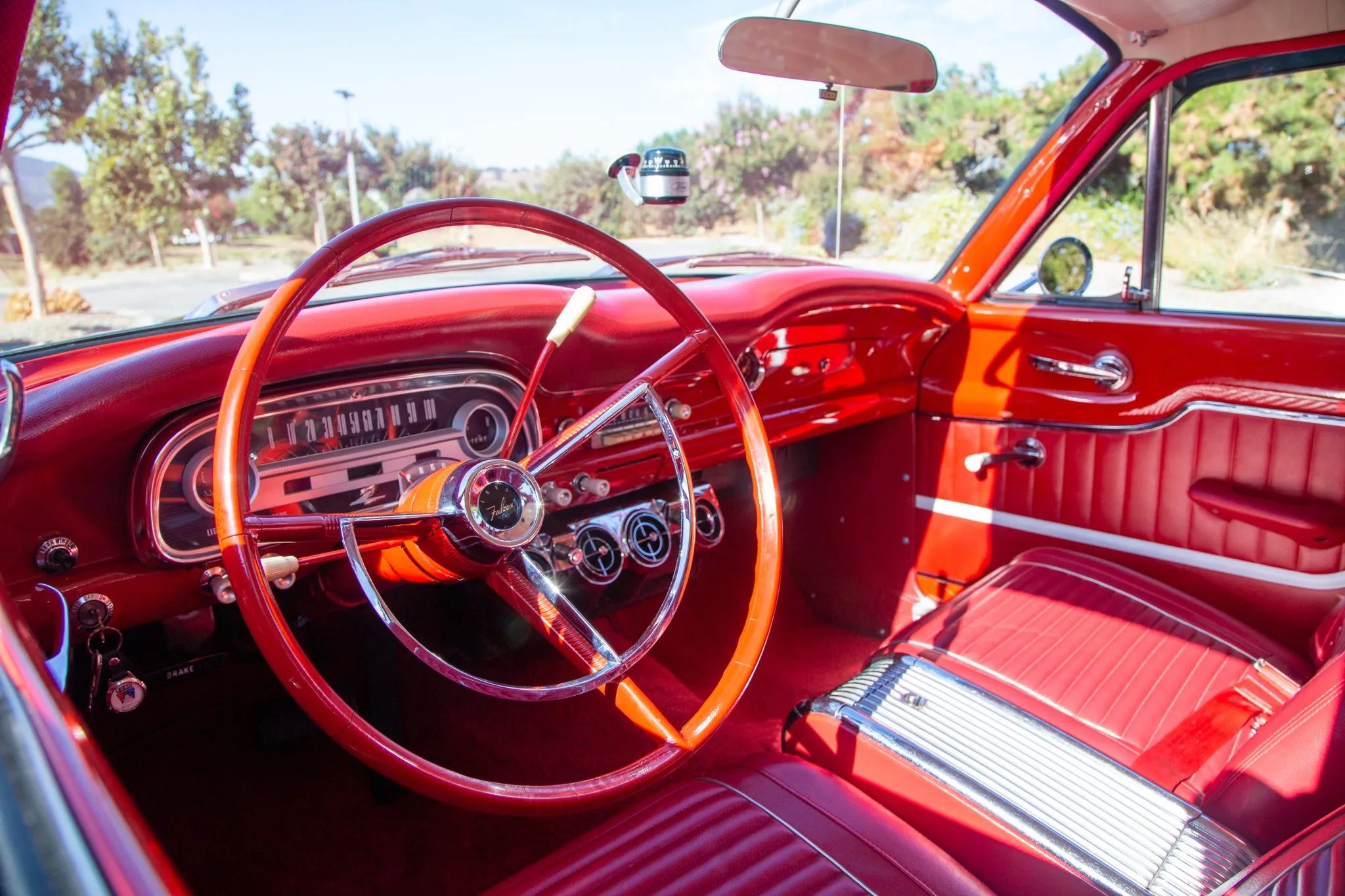 1963 Ford Falcon Squire V-8 Station Wagon: One Of Just 162 Falcon Wagons With The 260 V-8 And Bucket Seats 12 Dashboard of a 1963 Falcon with bucket seats, seen from the left