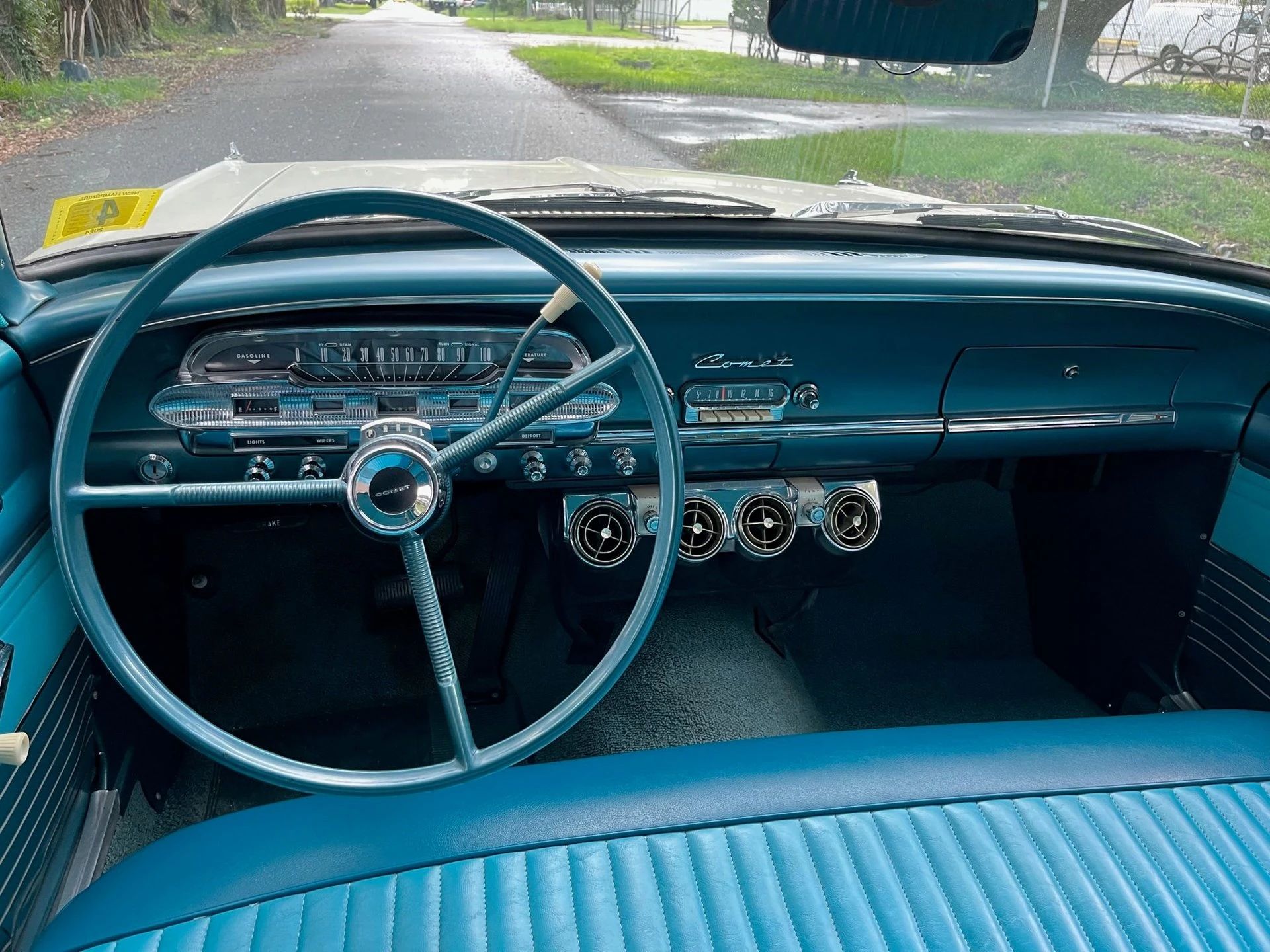 1963 Mercury Comet V-8 Sedan: "For Better Or For Worse, Something Different Under The Hood" 11 Dashboard of a 1963 Comet with an under-dash air conditioner