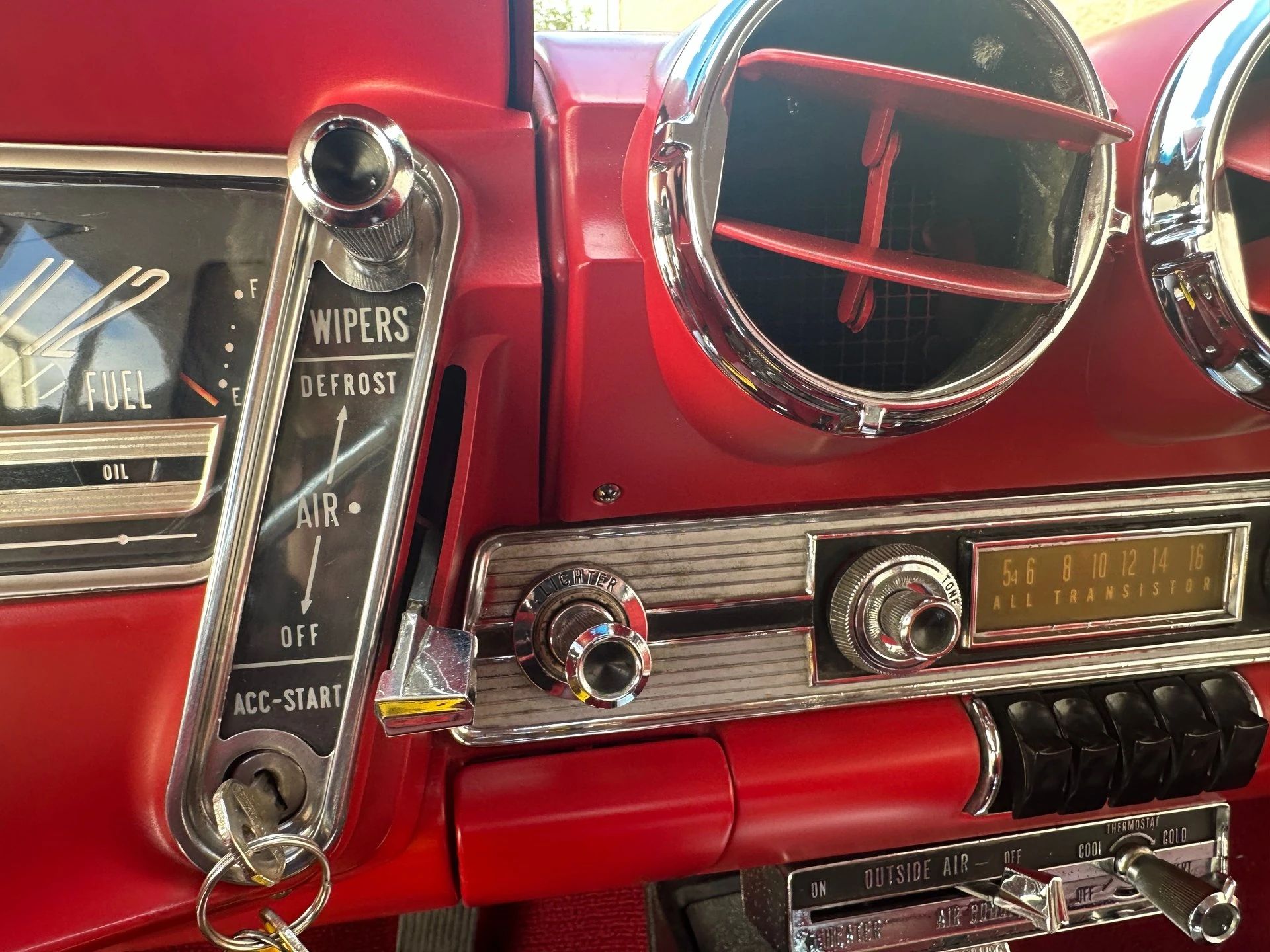 1964 Rambler Classic 770 V-8 Hardtop With Bucket Seats: Somebody's Idea Of The Perfect Rambler 16 Defroster controls on the right side of the instrument panel of a 1964 Rambler
