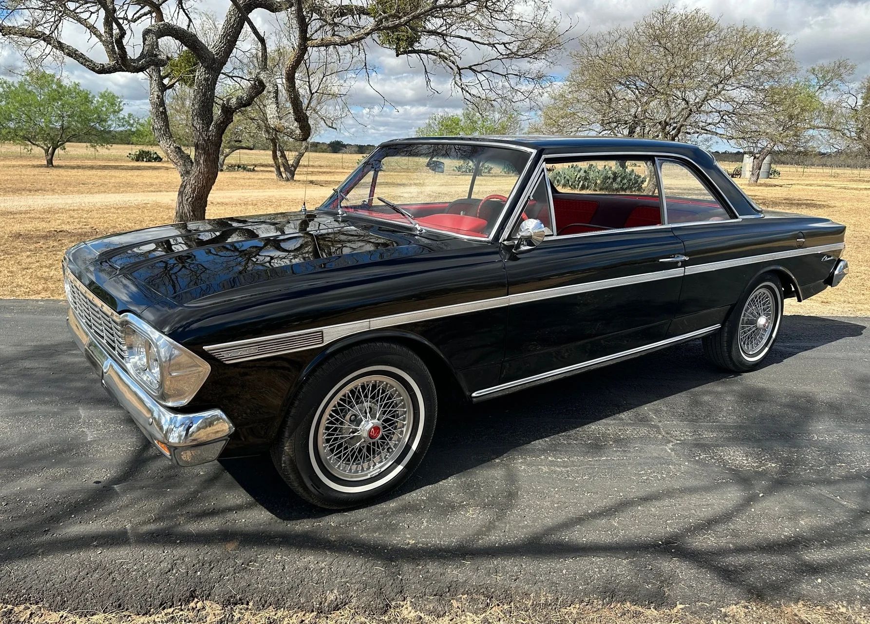 1964 Rambler Classic 770 V-8 Hardtop With Bucket Seats: Somebody's Idea Of The Perfect Rambler 1 Left front 3q view of a black 1964 Rambler Classic two-door hardtop with aftermarket wire wheels