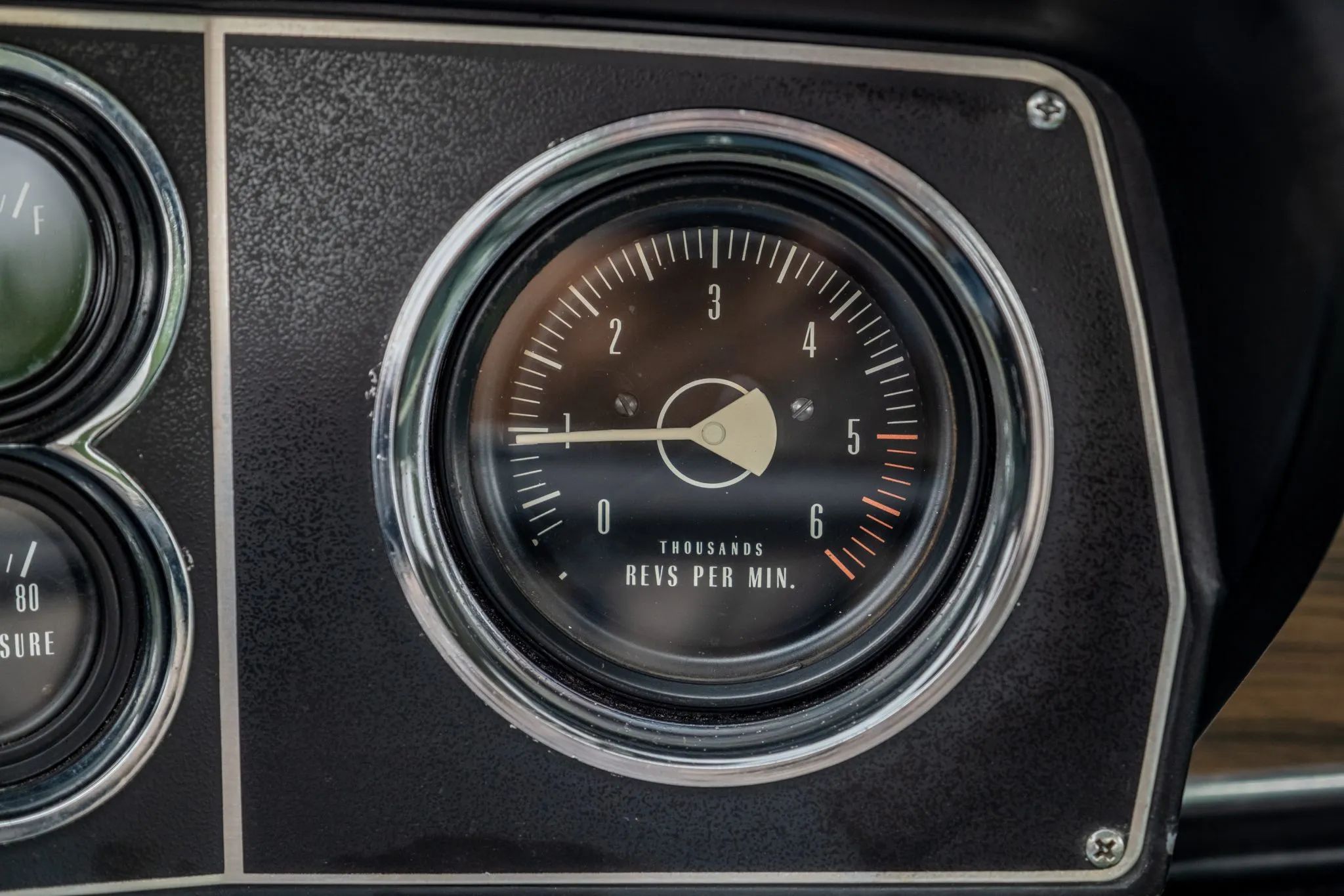 1964 Studebaker GT Hawk: One Of Only 70 Final-Year Hawks With The R2 Supercharged Engine 15 Tachometer in the dashboard of a 1964 Studebaker Hawk