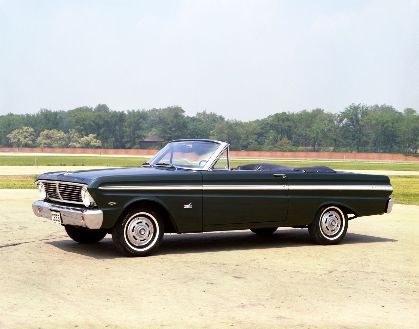 1972 Ford LTD Convertible: Final Year For The Factory-Built Full-Size Ford Ragtop 3 Left front 3q view of a 1965 Falcon convertible with the top down