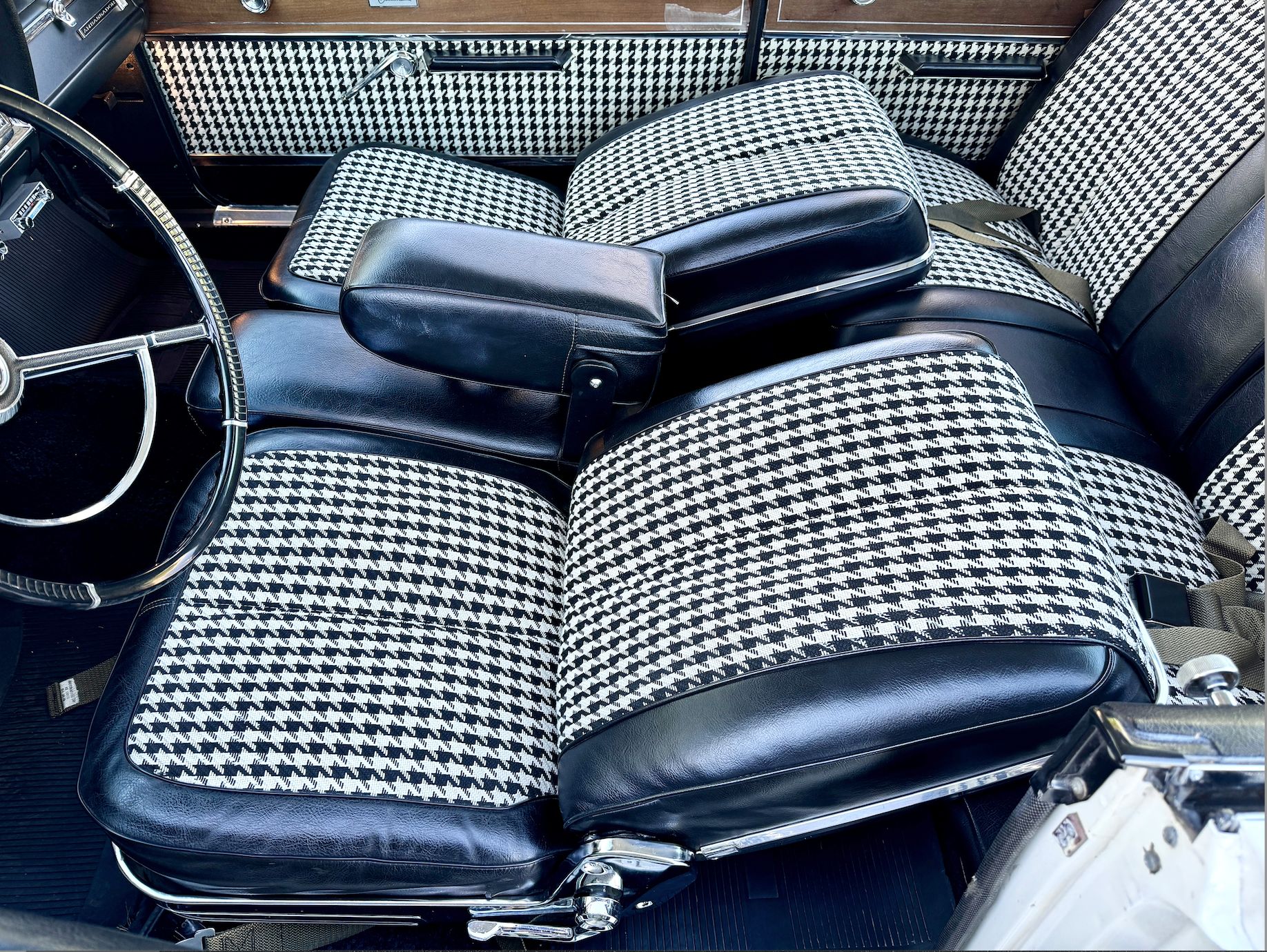 1966 AMC Ambassador DPL Hardtop: American's Dressed-Up Intermediate, Masquerading As A Full-Size Car 11 Front bucket seats of a 1966 AMC Ambassador, with the seats folded back