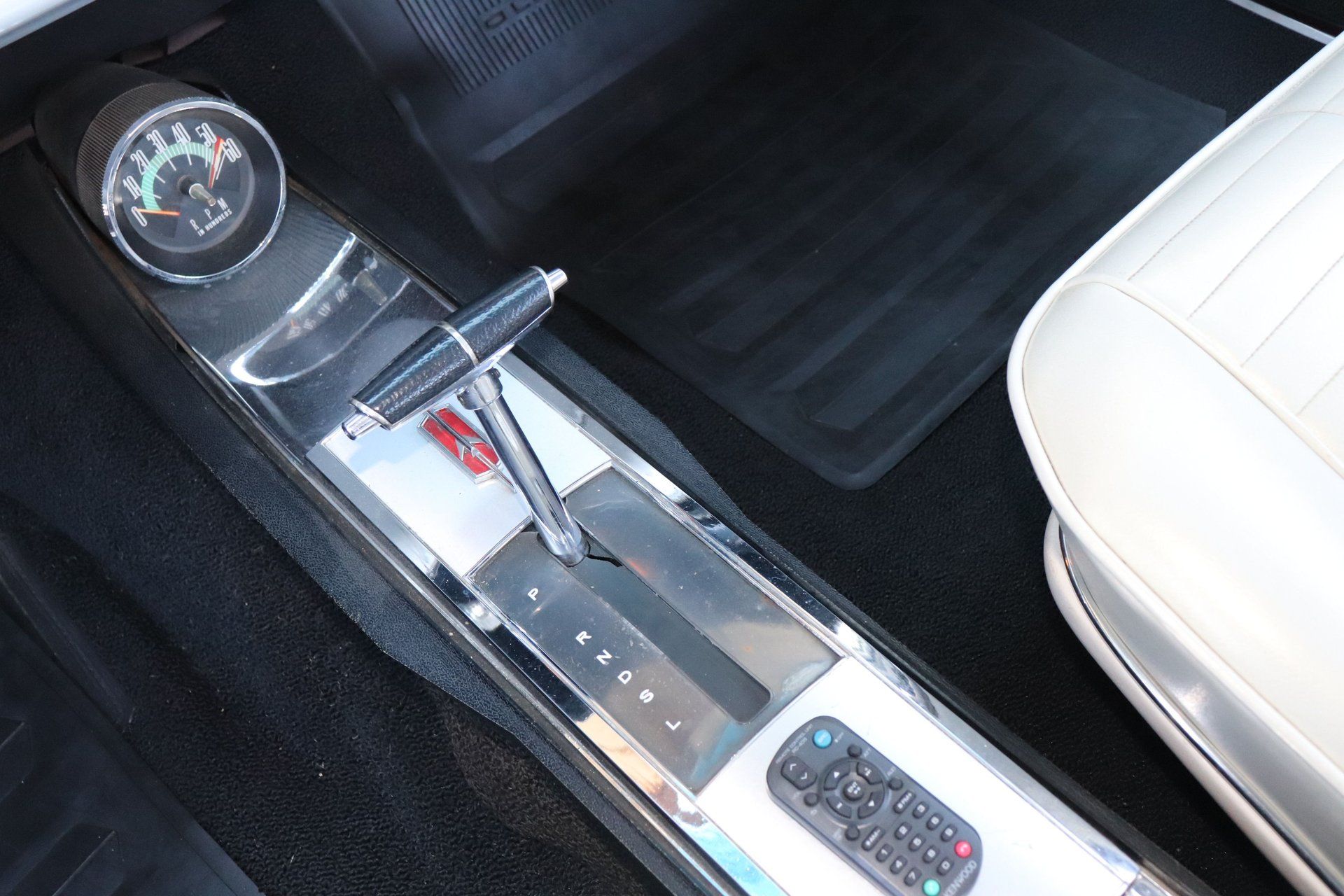 1966 Oldsmobile Starfire: The Last Full-Size Starfire, Lost In the Shadow Of The Toronado 14 Automatic console shifter and tachometer in a 1966 Oldsmobile