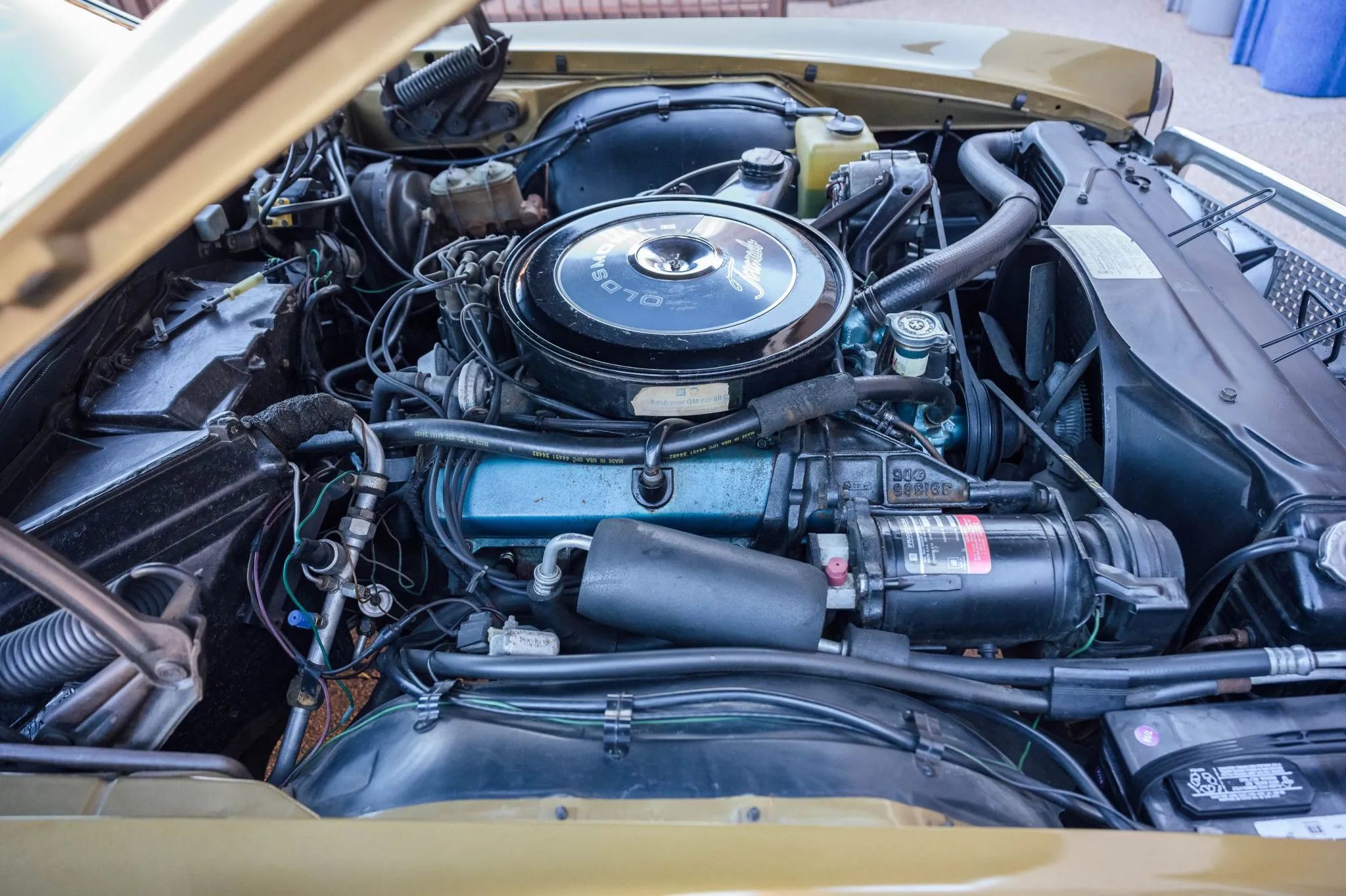 1970 Oldsmobile Toronado GT: 400 Horsepower And A Face Only A Mother Could Love 2 Side view of the 455 cid engine in a 1970 Toronado