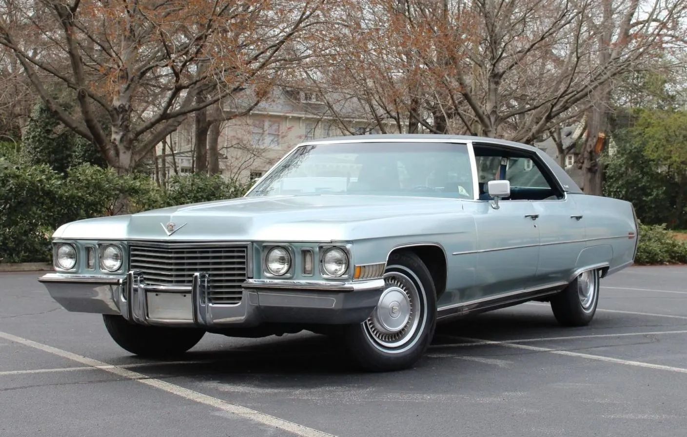 1972 Oldsmobile Ninety-Eight Luxury Sedan: A Full-Size Luxury Bargain From Big Sky Country 4 Left front 3q view of a 1972 Cadillac four-door hardtop