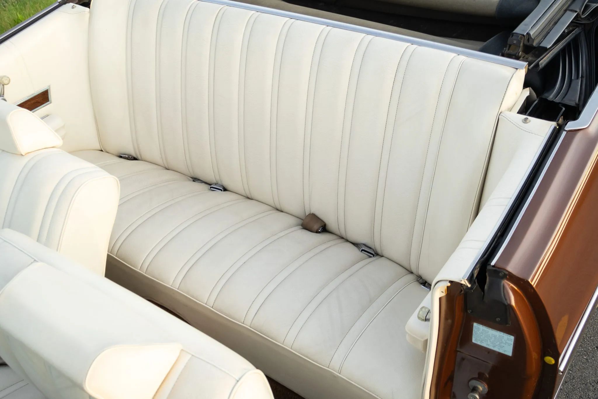1972 Ford LTD Convertible: Final Year For The Factory-Built Full-Size Ford Ragtop 13 Back seat of a 1972 Ford convertible, seen through the driver's door