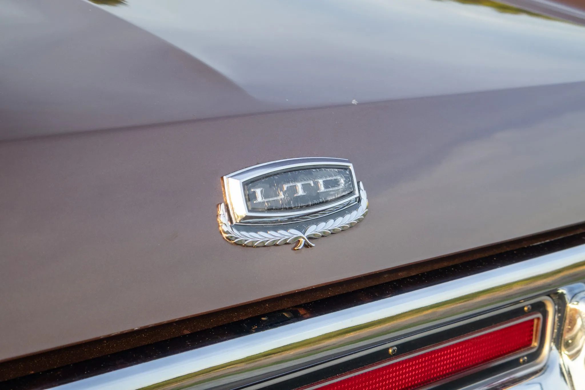 1972 Ford LTD Convertible: Final Year For The Factory-Built Full-Size Ford Ragtop 4 LTD badge on the decklid of a 1972 Ford