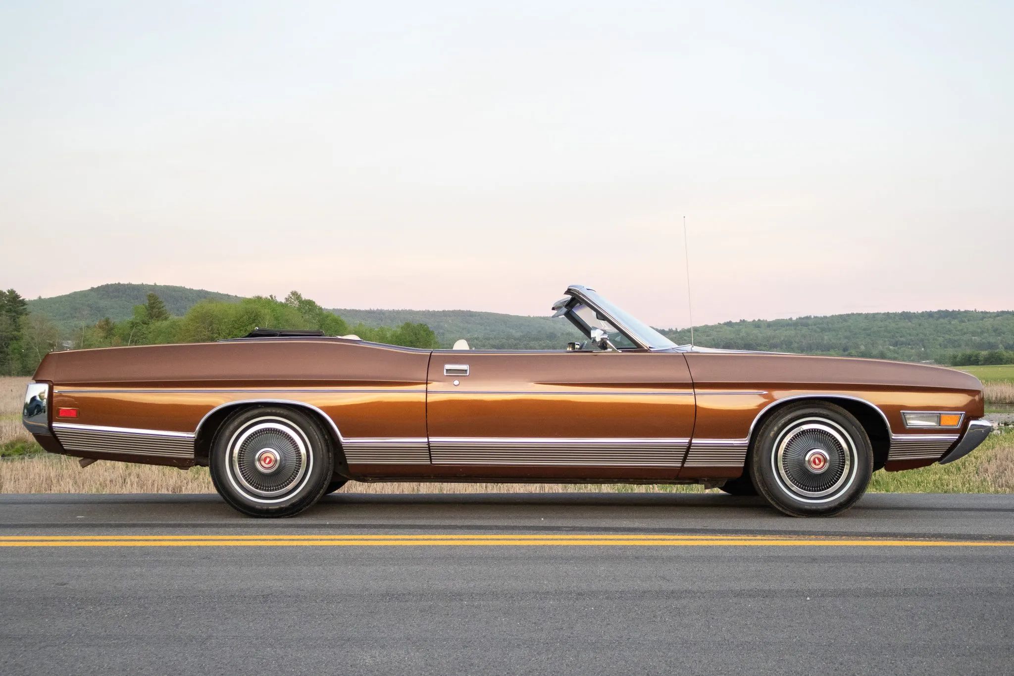 1972 Ford LTD Convertible: Final Year For The Factory-Built Full-Size Ford Ragtop 21 Right side view of a 1972 Ford full-size convertible with the top down