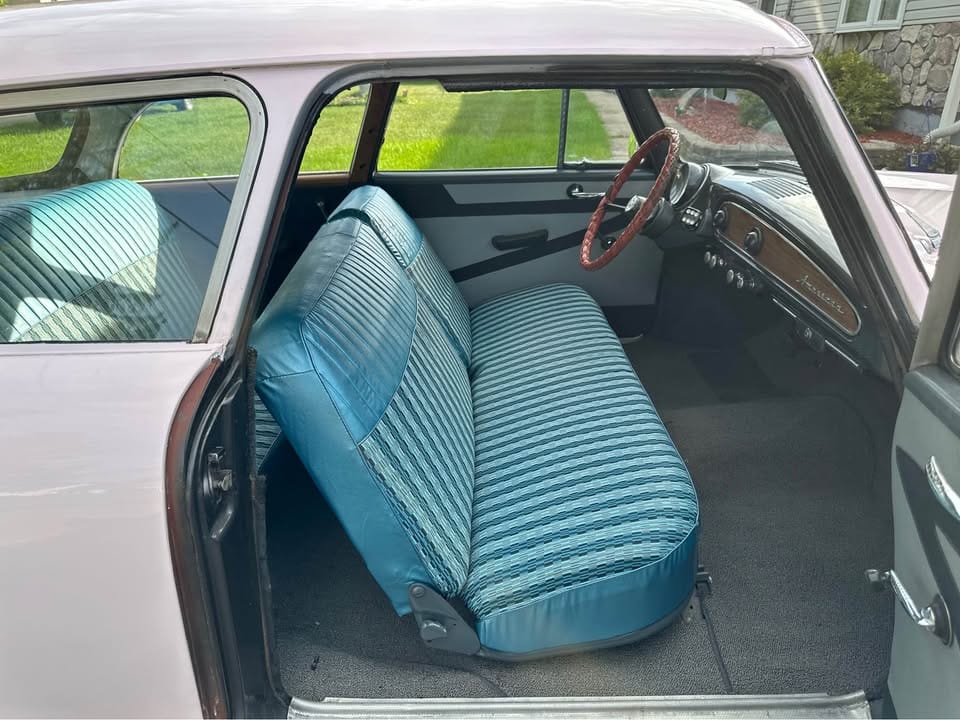 1960 Rambler American Super: A Cute And Fairly Inexpensive Way To Draw Attention 4 Blue bench seat inside pink 1960 Rambler American Super