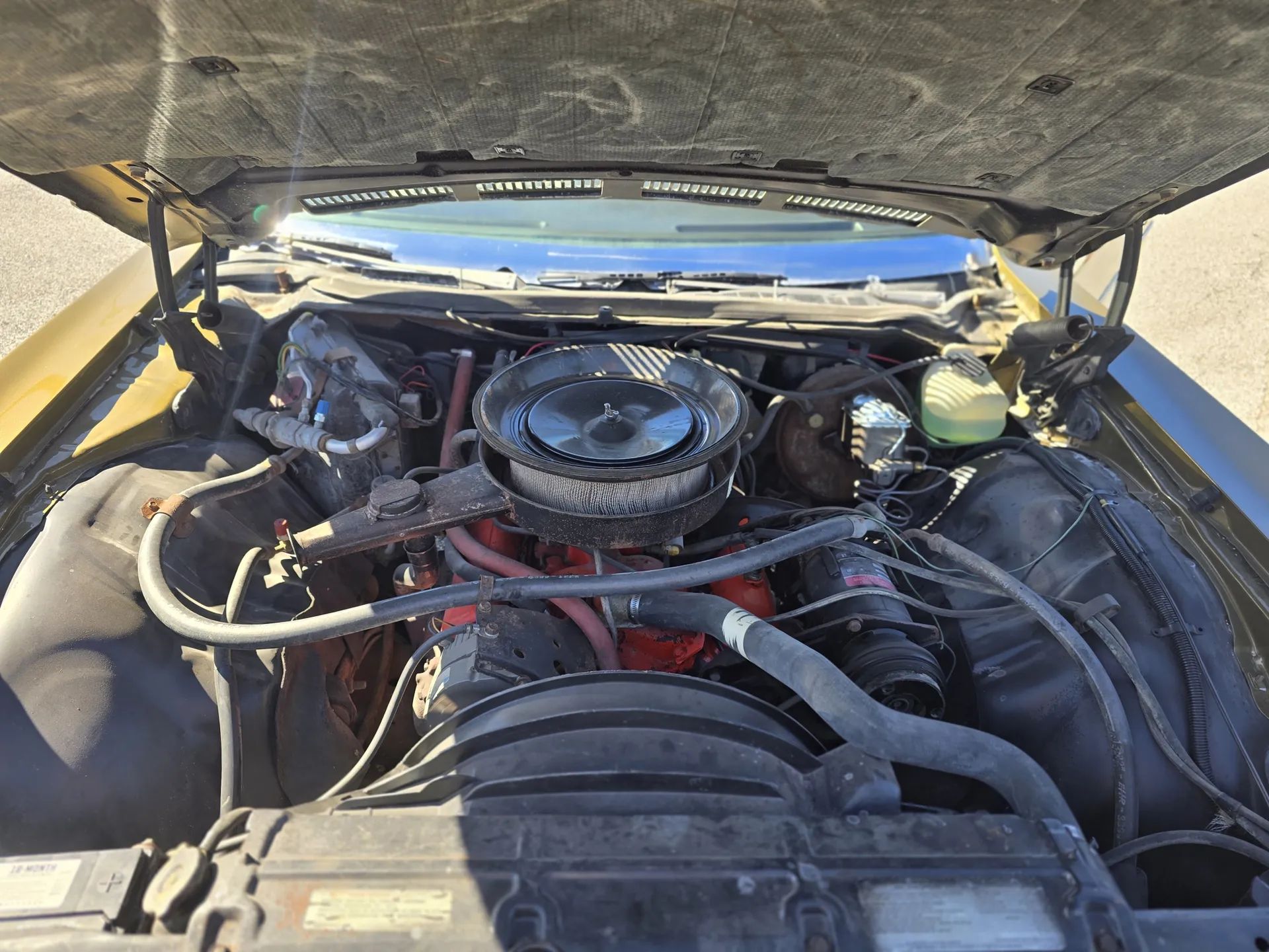 1972 Chevrolet Impala Convertible: The Best Neighbors Buy The Best-Looking Of The "Big" Chevy B-Bodies 4 Engine compartment of 1972 Chevrolet Impala Convertible with 400-cubic-inch engine