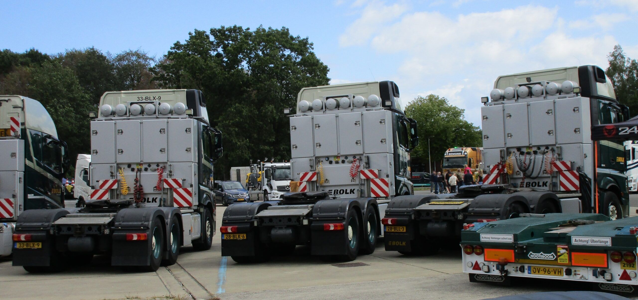 Mercedes-Benz Actros 3358 - A Triple Of Three-Pointed Stars 2 Trucks@Twenthe 2026 - three Mercedes-Benz Actros 3358 tractors, owned by Bolk Almelo - 2