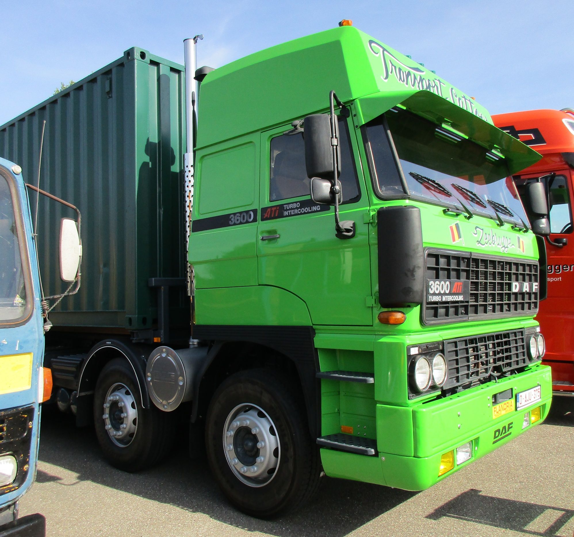 A Classic Shipping Container Combination - DAF in Full 2 Hart voor DAF dagen 2026 - DAF 3600 ATi Space Cab 8x2 truck with a DAF trailer, owned by Jelle Cattoor - 2