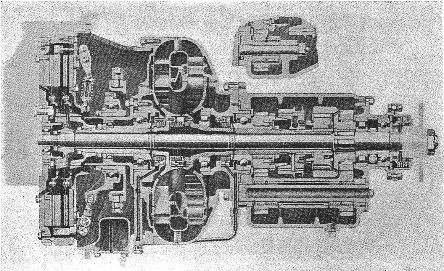 The World's First Successful Torque Converter Automatic Transmission Was In A Bus: The 1938-1948 Yellow Coach/GMC Spicer Hydraulic Transmission 7 Cross-section of a hydraulic transmission