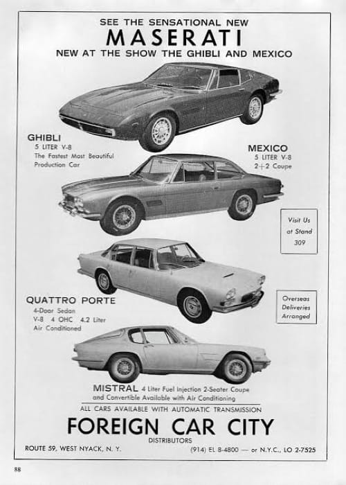 Car Show Classic: 1968 Maserati Mexico – No Siesta For The Wicked 15 Maserati 1967 range