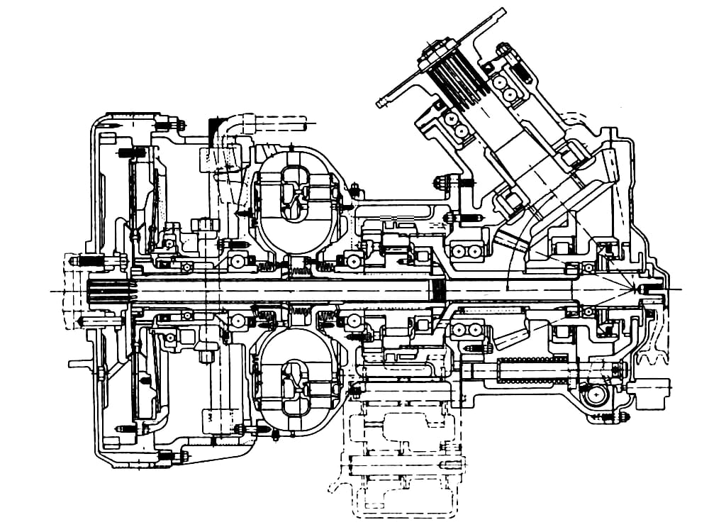 The World's First Successful Torque Converter Automatic Transmission Was In A Bus: The 1938-1948 Yellow Coach/GMC Spicer Hydraulic Transmission 9 Cross-section of a Spicer hydraulic transmission