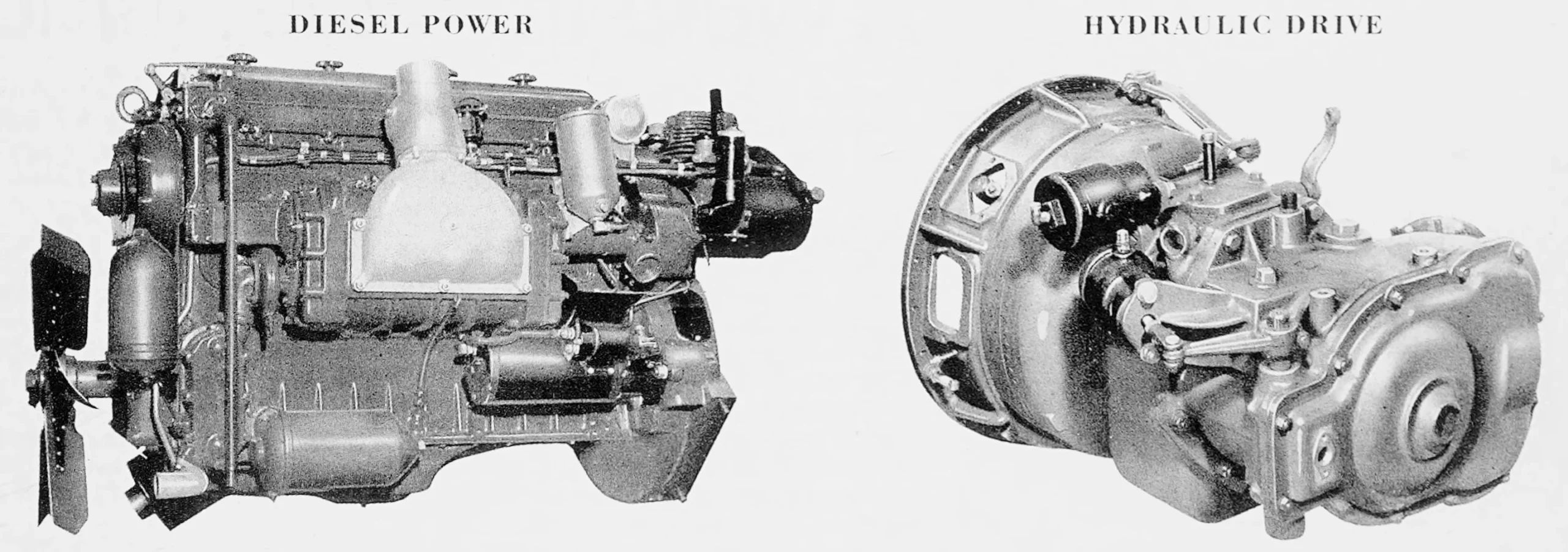 The World's First Successful Torque Converter Automatic Transmission Was In A Bus: The 1938-1948 Yellow Coach/GMC Spicer Hydraulic Transmission 35 B&W brochures photos of GM 6-71 six-cylinder diesel engine and hydraulic transmission