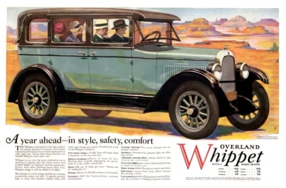 My New 1966 Jeep CJ-5 With F-Head 134 Four: Part 1 - "I'd Rather Drive Than Ride" 22 a 1927 Whippet color ad 600
