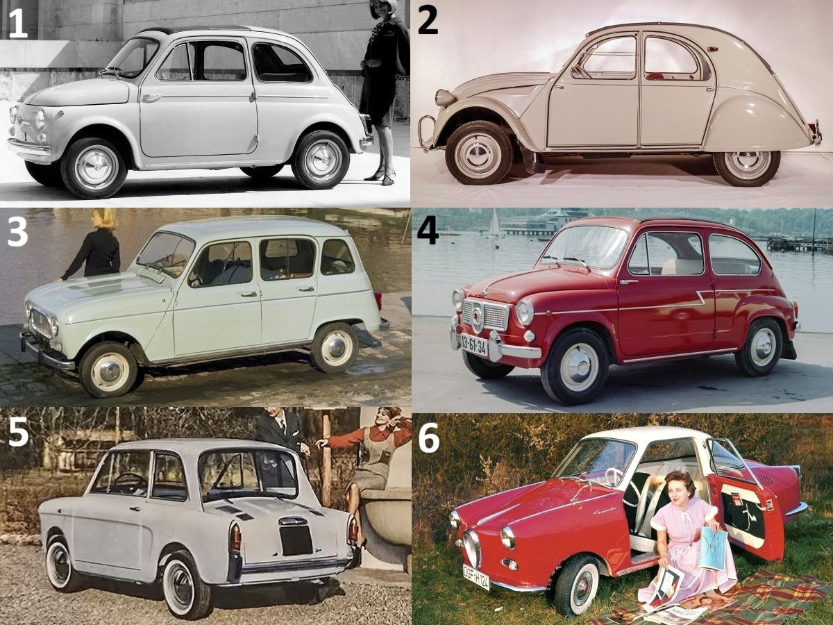1964 Autobianchi Bianchina 4-Posti – Lipstick On A Mouse 14 comparo63 small cars1