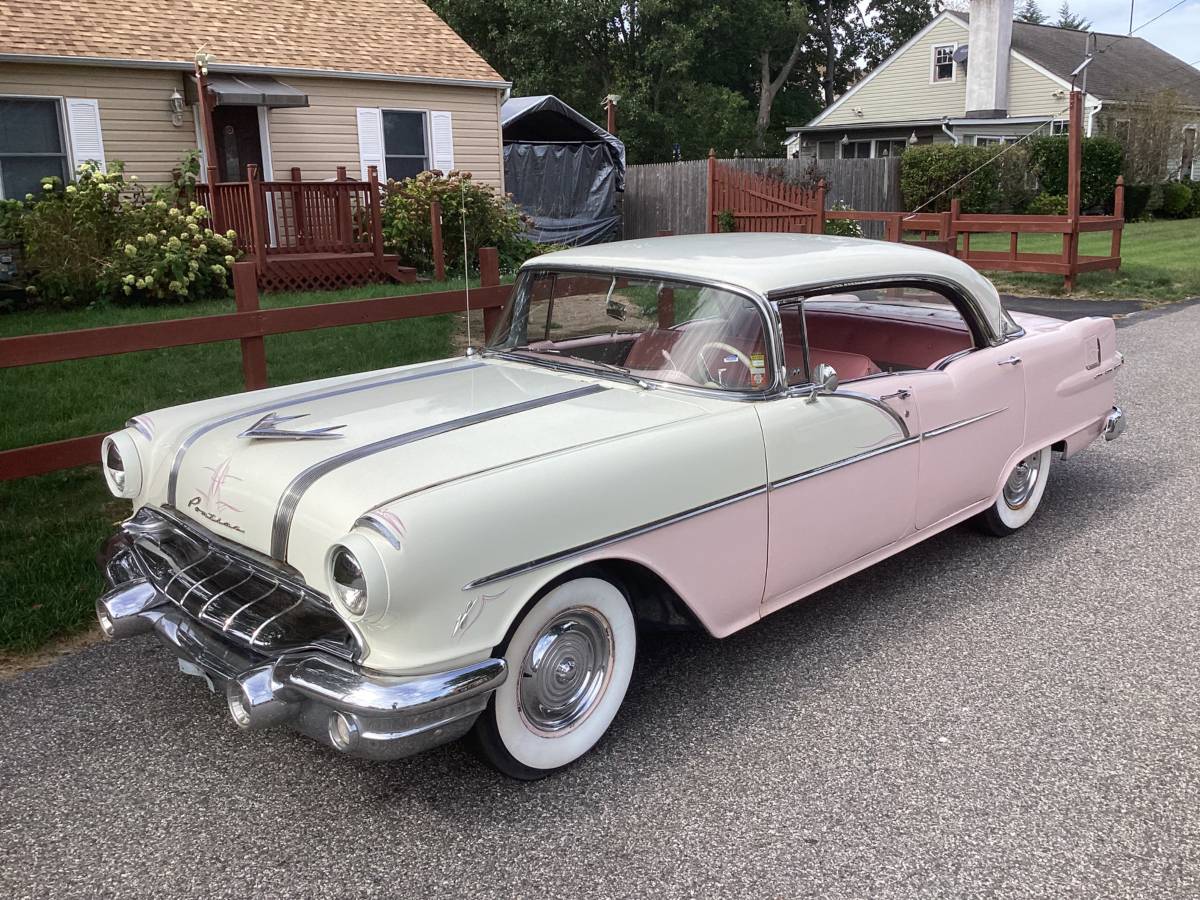 1956 Pontiac Chieftain Catalina 4-Door Hardtop: A Sweet Confection in Chrome, Cream, and Pink 1