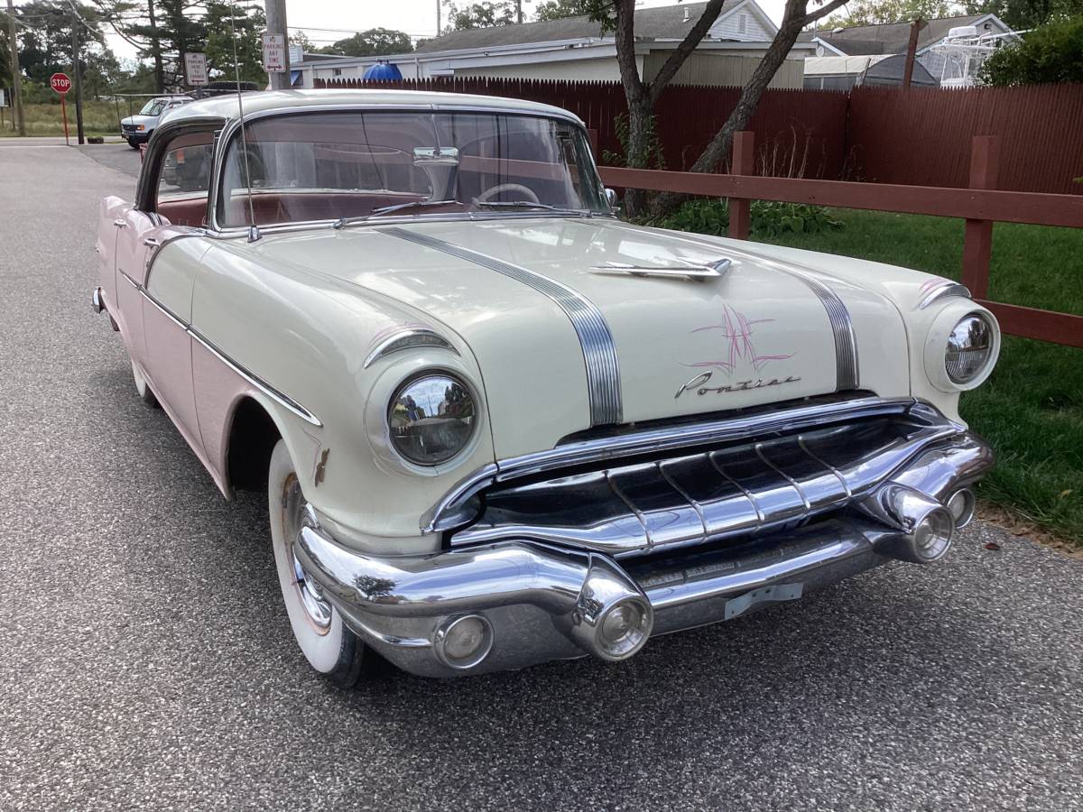 1956 Pontiac Chieftain Catalina 4-Door Hardtop: A Sweet Confection in Chrome, Cream, and Pink 4