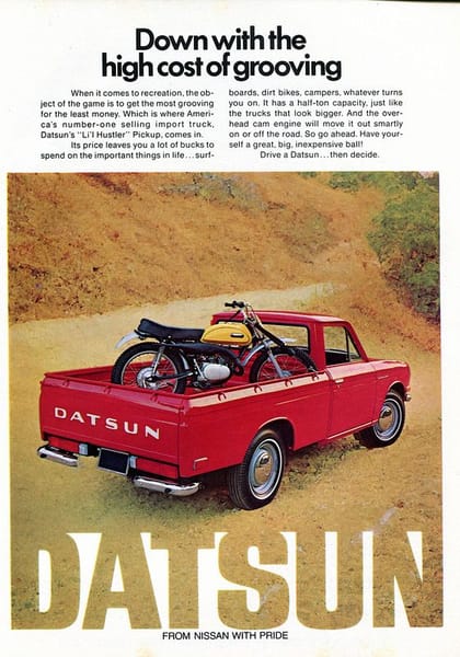 Datsun 1600 pickup ad