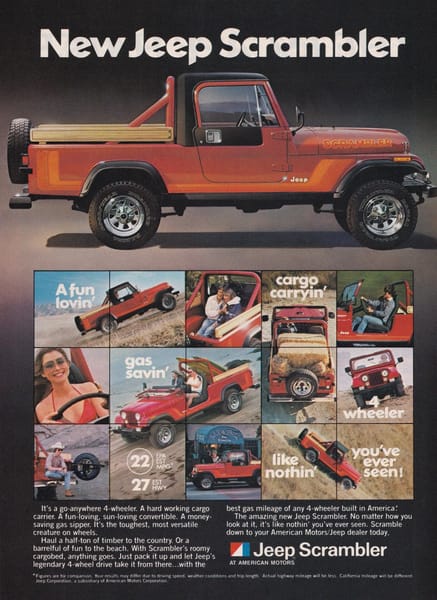 Curbside Classic: 1985 Jeep Scrambler (CJ-8) - A Pickup In Disguise 11 Ad 1982 Jeep Scrambler