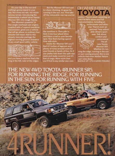 Curbside Classic: 1985 Jeep Scrambler (CJ-8) - A Pickup In Disguise 16 Ad 1984 Toyota 4Runner