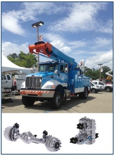 Peterbilt 348 with Fabco TC-237 and FSD-16A front driving axle, for PG&E