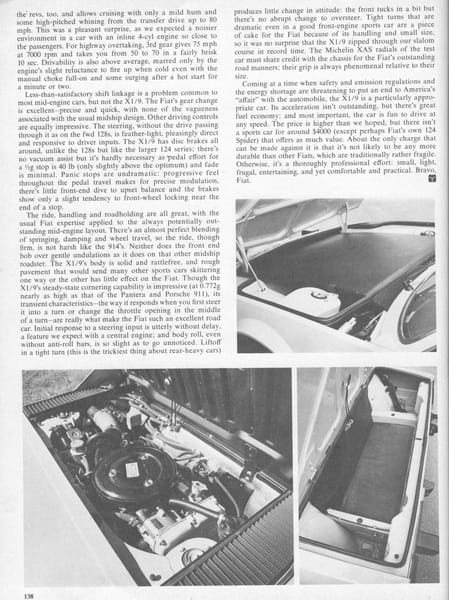 Vintage R&T Review: 1974 Fiat X1/9 - "A Pleasant Surprise" 3 Fiat x19 c