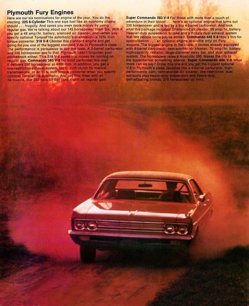 The Little Engines That Could, Part 3: A Fuselage Dodge Rated For Thirty Degree Performance 3 1969-plymouth-fury-24-25