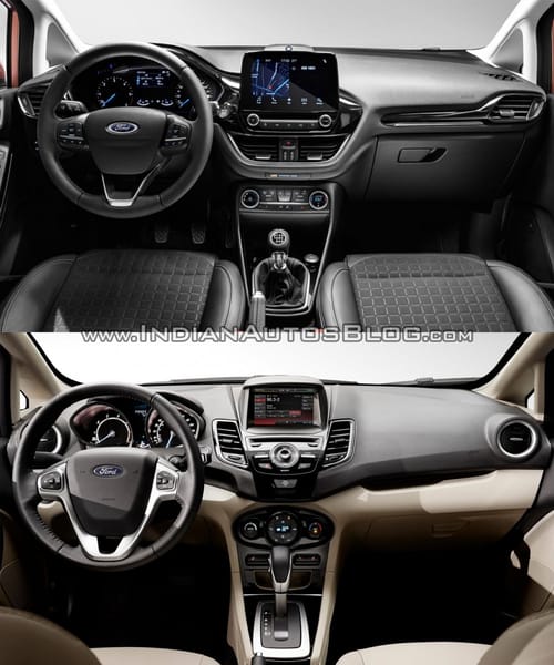 2017 Ford Fiesta vs 2013 Ford Fiesta dashboard Old vs New