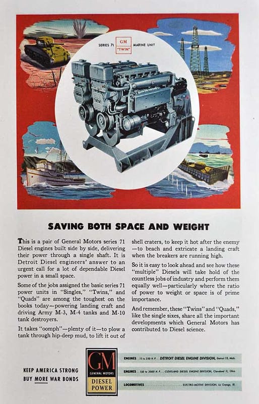 Truck History: 1939 GMC - First Year For The Legendary "Jimmy" Detroit Diesel -- It's Still Being Built 85 Years Later 18 DD ww2 ad 2