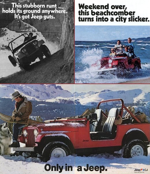 Curbside Classic: 1985 Jeep Scrambler (CJ-8) - A Pickup In Disguise 2 Ad Compilation