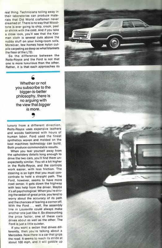 Vintage Car And Driver Review: 1976 Ford LTD – "All Is Well with the American Dream" 4 LTD2