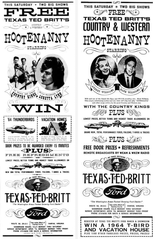 "Win A Steer!" -- The Ridiculous Ted Britt Ford Ads Of The 1960s 8 1963 Hootenanny