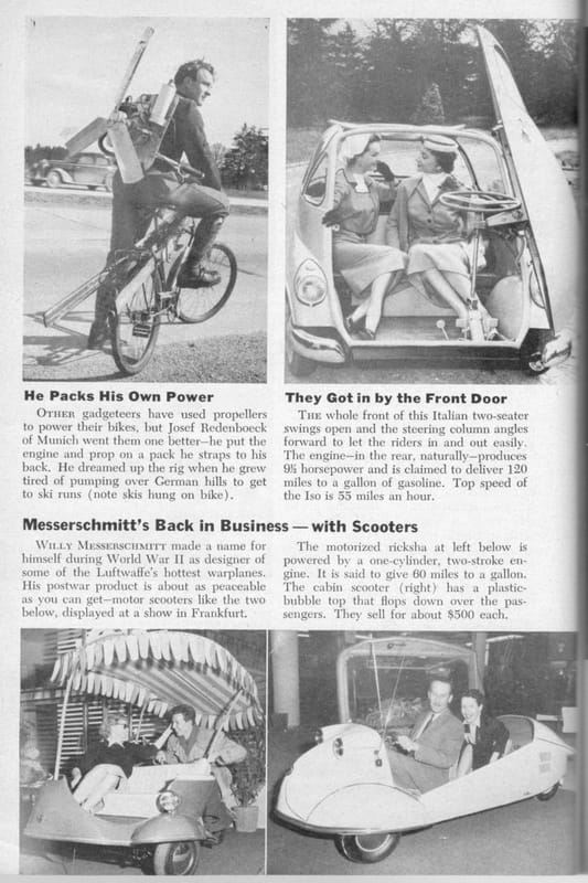 Better Living Through Science: Highlights From The July 1953 Issue Of Popular Science 27 bubblecars