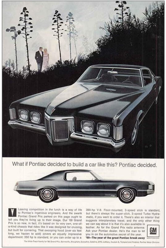 Curbside Classic: 1971 Pontiac Firebird Esprit - From Pony Car To Chicken Car 9 Pontiac GP 1969 ad 2