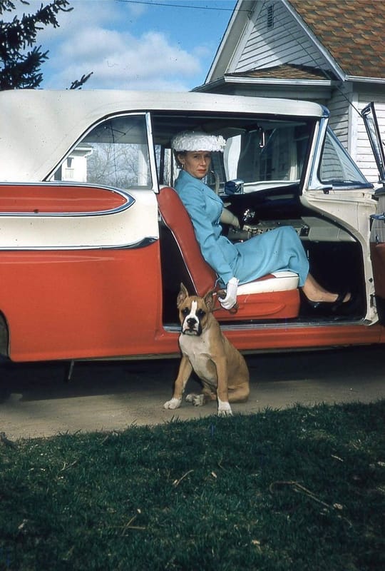 Vintage Snapshots: Fancy Dressers And Their Cars, 1950s-1960s 10 1b47c63dbd0856f6a74dab84bddf80de
