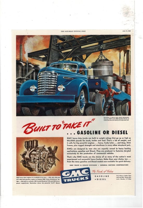 Truck History: 1939 GMC - First Year For The Legendary "Jimmy" Detroit Diesel -- It's Still Being Built 85 Years Later 16 GMC 1940 truck ad