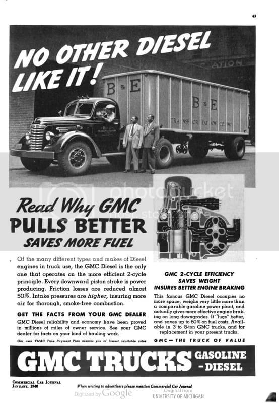 Truck History: 1939 GMC - First Year For The Legendary "Jimmy" Detroit Diesel -- It's Still Being Built 85 Years Later 8 DD 1940 ad