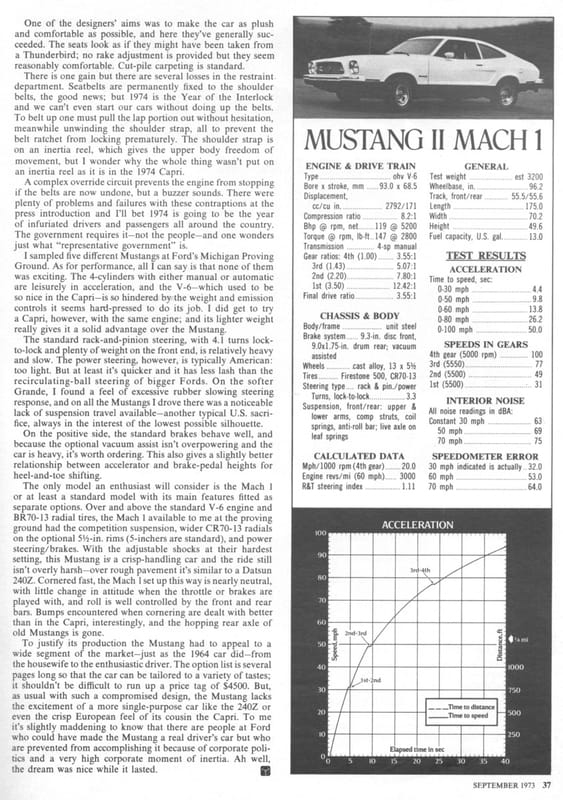 Vintage R&T Technical Analysis and Driving Impressions: Mustang II - Connecting The Dots With The Pinto And Disappointment With Its Dynamic Qualities 9 7